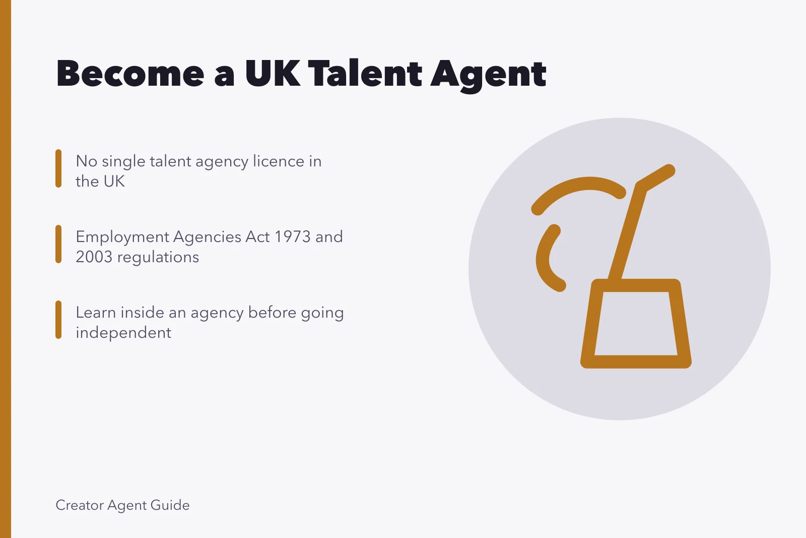 Card: UK talent agent career path, licensing rules, and agency training routes