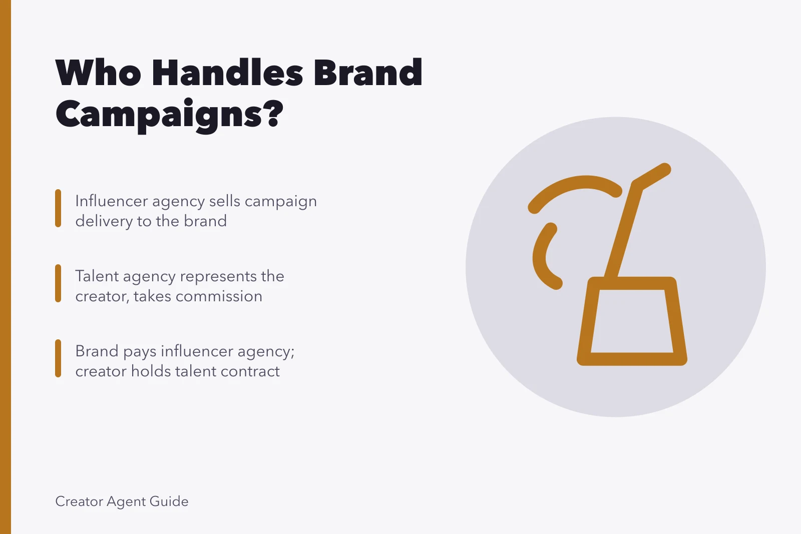 Two contracts: influencer agency for brands, talent agency for creators